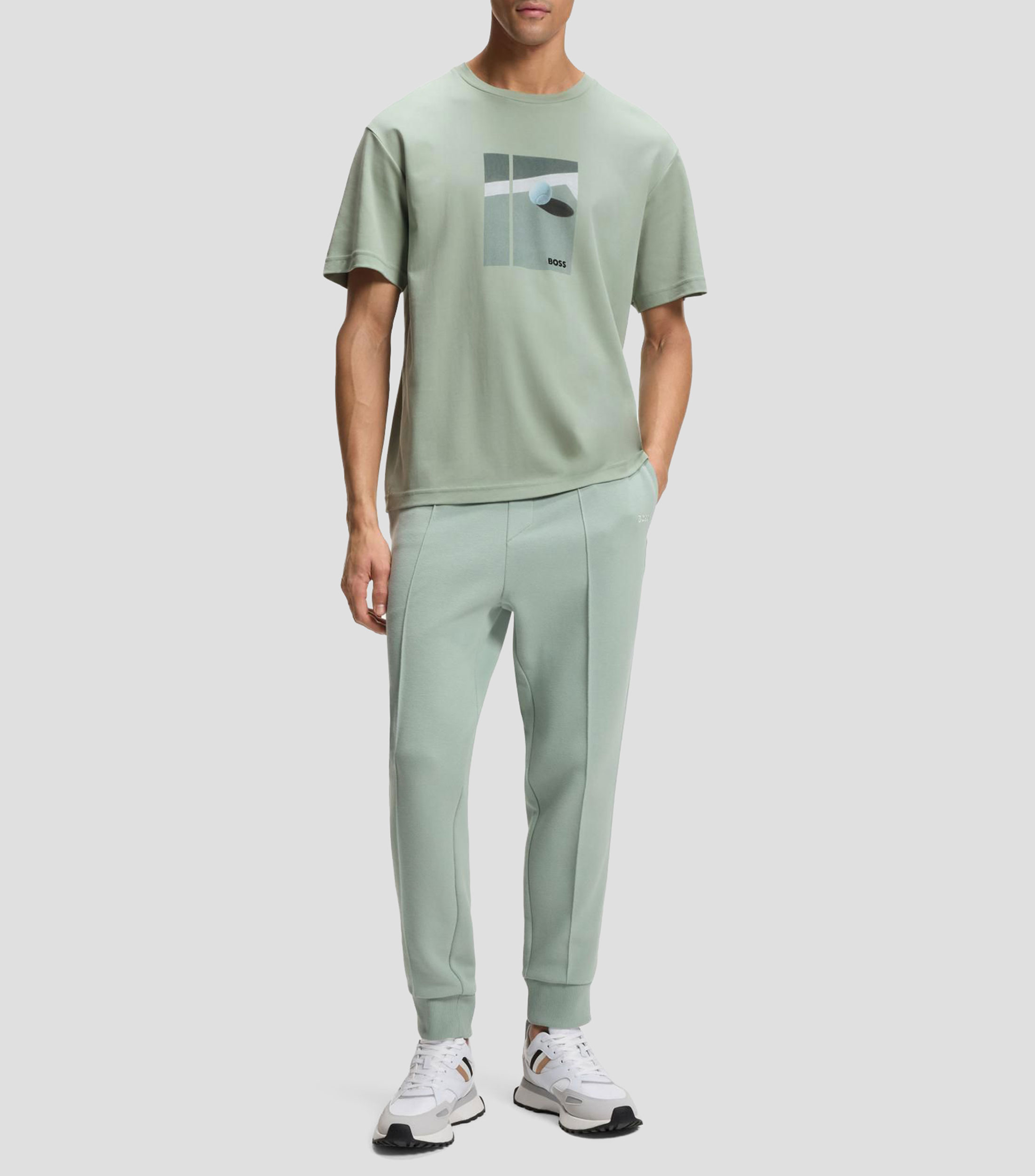Playera en algodón Pima con ilustración de tenis Hombre